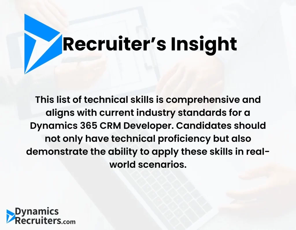 Microsoft Dynamics 365 CRM Developer Job Overview: Recruiter's Insight